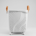 White Storage Basket with Wheels by Zodiya