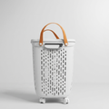 White Storage Basket with Wheels by Zodiya