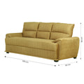 Jade Yellow 3 Seater Fabric Sofa by Zodiya