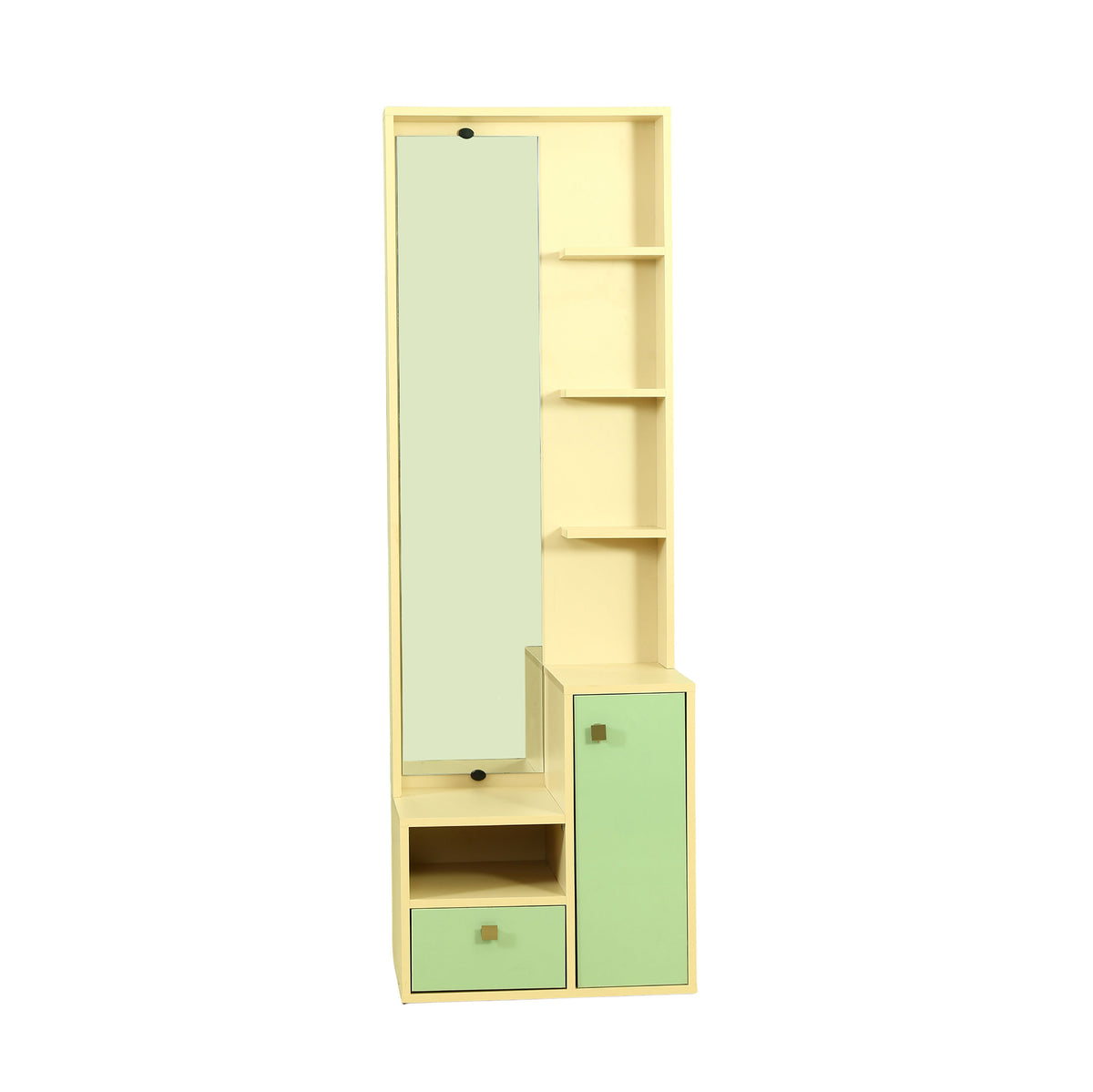 Lormier Beige Engineered Wood Tall Dressing Table with Mirror By Zodiya