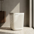 White Square Metal Trash Can by Zodiya