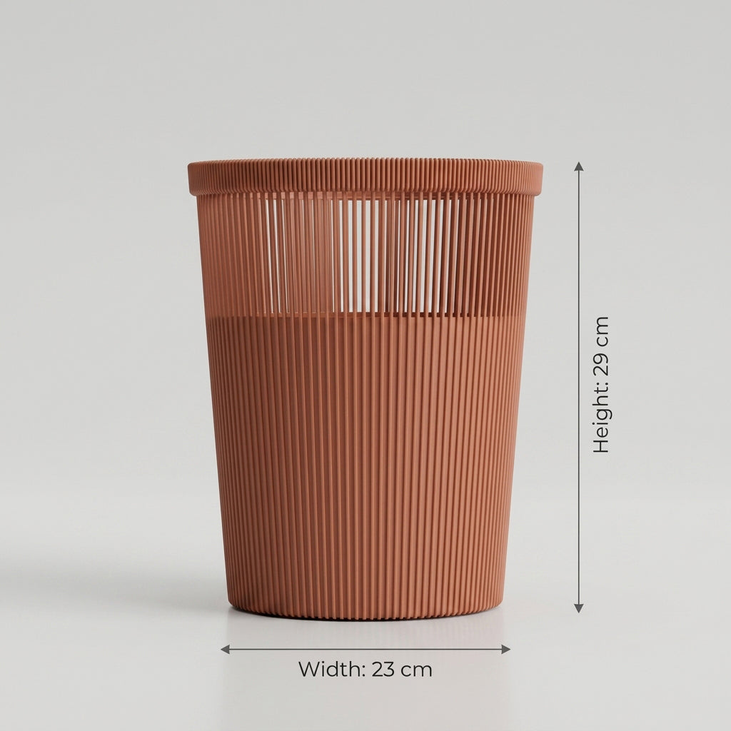 Brown Medium Trash Can by Zodiya