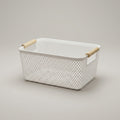 White Metal Multipurpose Organiser Basket By Zodiya