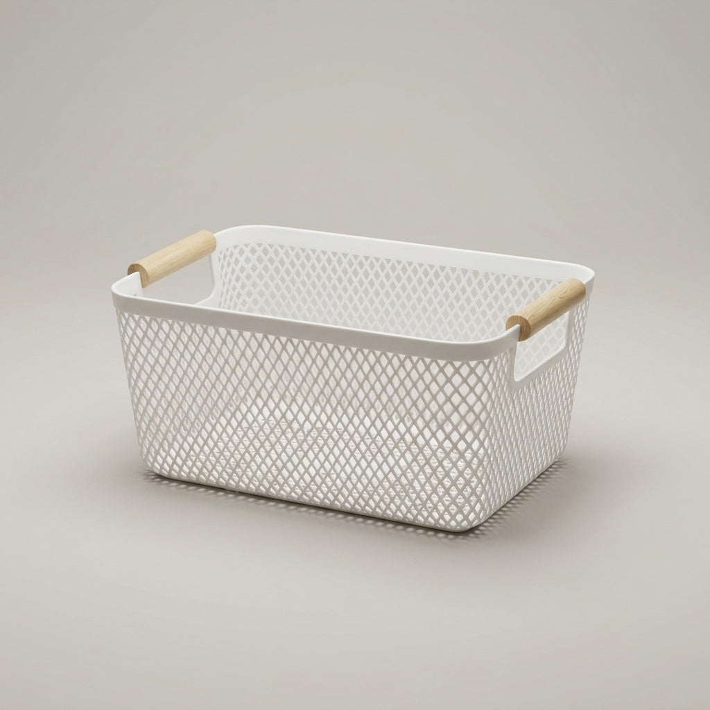 White Metal Multipurpose Organiser Basket By Zodiya