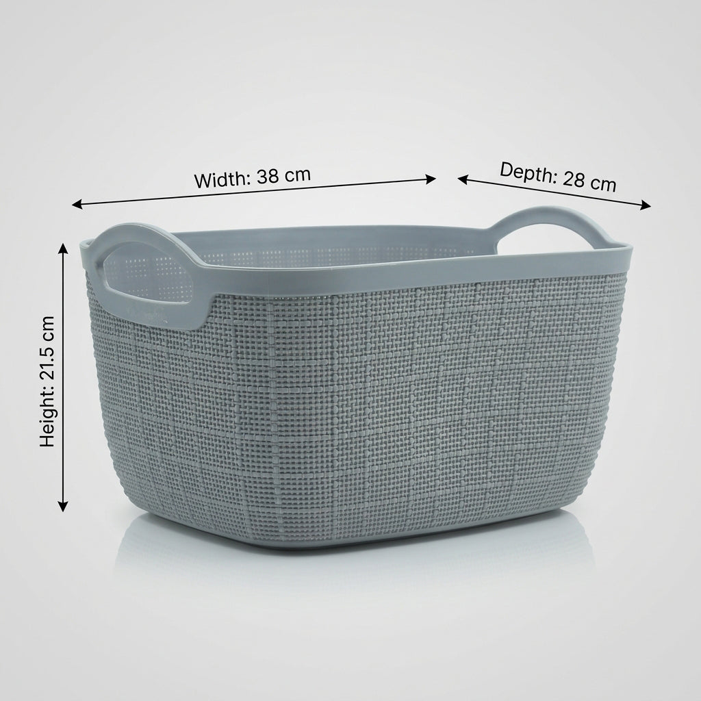 Grey Multipurpose Organiser Basket (large) By Zodiya