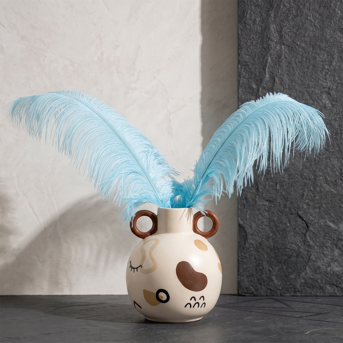 Brown Ceramic Flower Vase By Zodiya