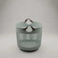 Grey Plastic Laundry Basket By Zodiya