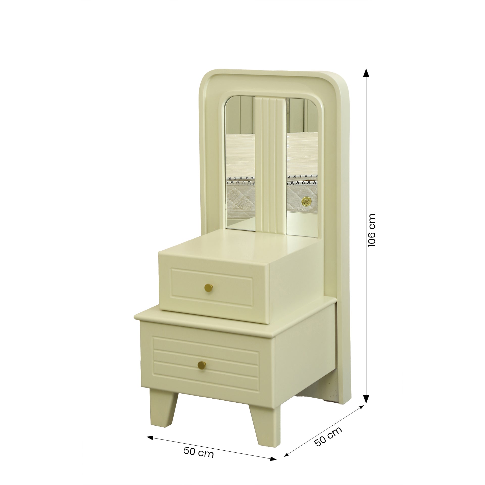 White Bed Side Table by Zodiya