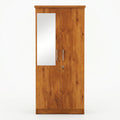 Wooden 2 Door Wardrobe With Mirror By Zodiya