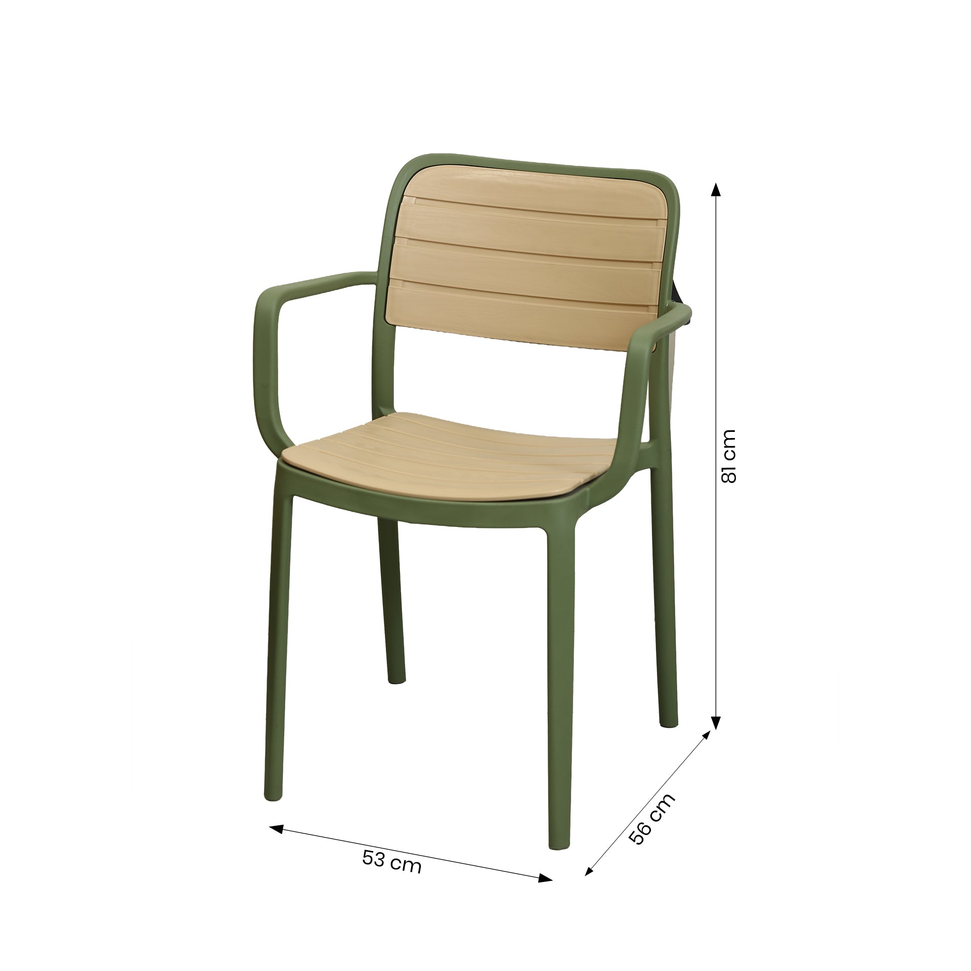 Green Frame Plastic Chair by Zodiya