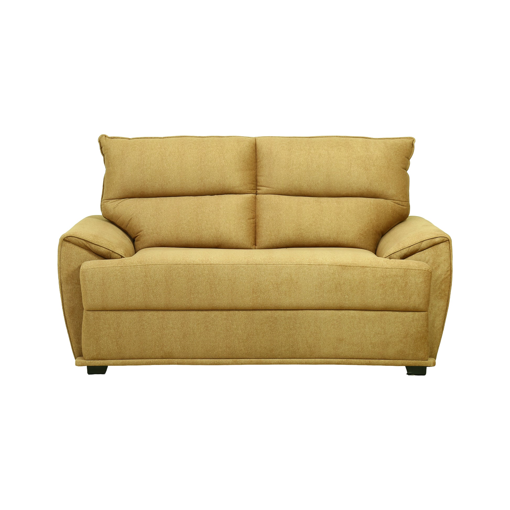 Jade Mustard Yellow Fabric 2 Seater Sofa by Zodiya-3
