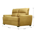 Jade Mustard Yellow Fabric 2 Seater Sofa by Zodiya