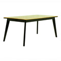Black Engineered wood 6 Seater Dining Table by Zodiya