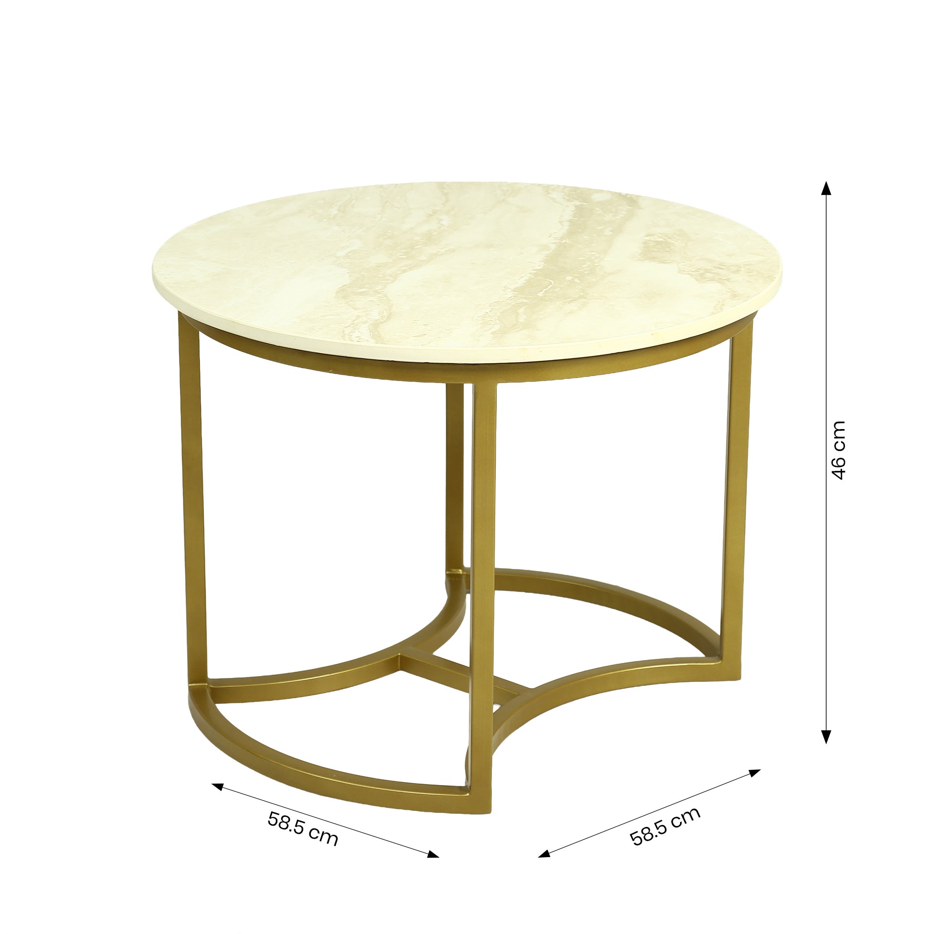 ZDY-ATP32-Coffee Table Set of 3  Mixed Gold 23X23X18/ 18X18X15-3