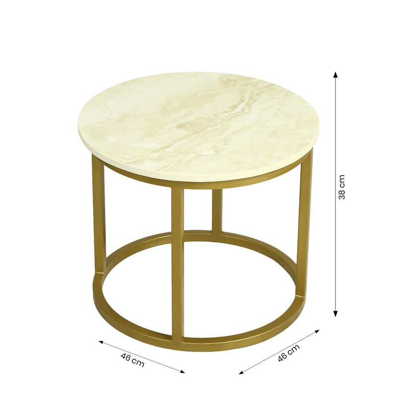 ZDY-ATP32-Coffee Table Set of 3  Mixed Gold 23X23X18/ 18X18X15-2