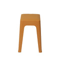 Mocha Orange Square Plastic Stool by Zodiya