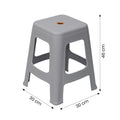 Grey Plastic Stool By Zodiya