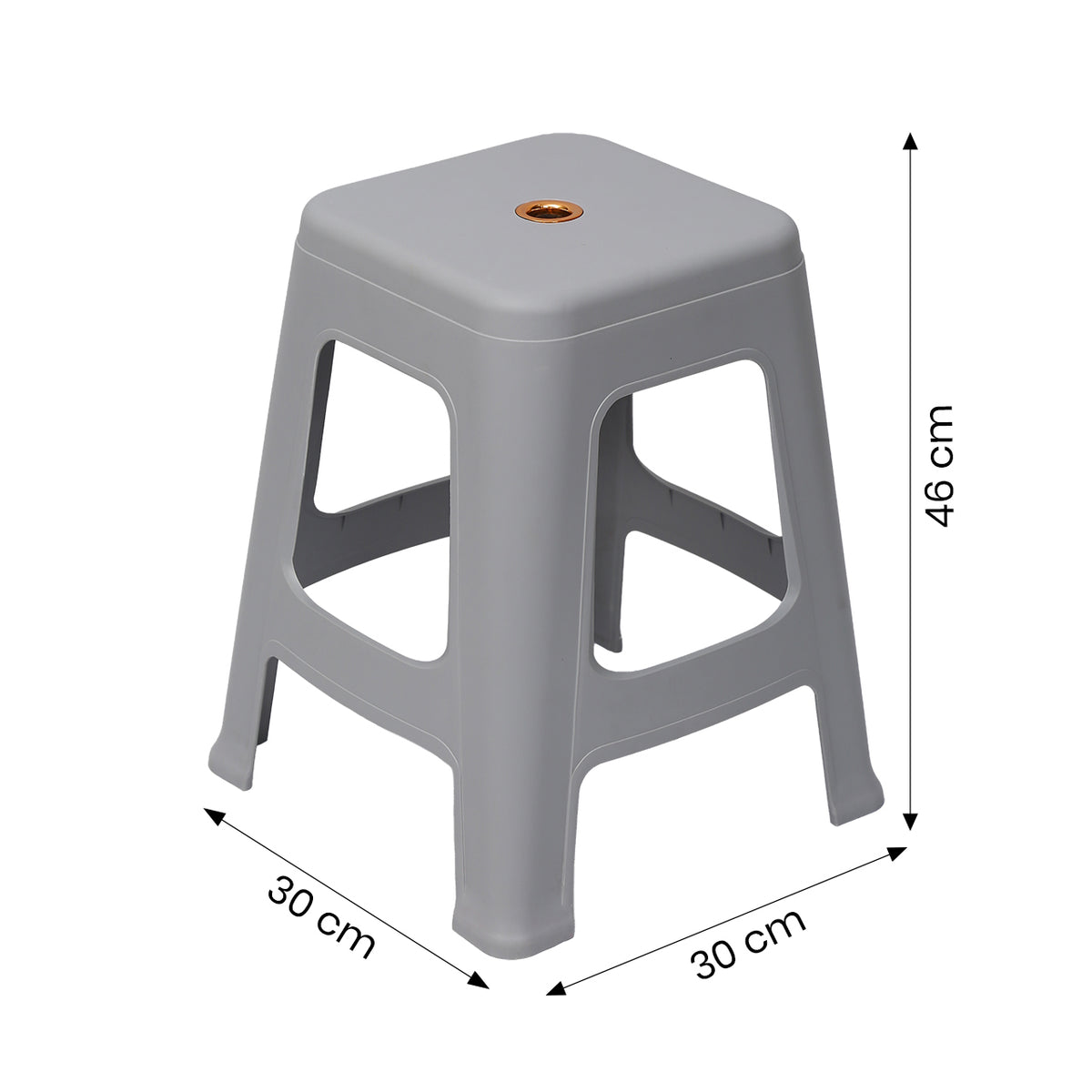 Grey Plastic Stool By Zodiya