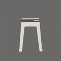 White Plastic Stool By Zodiya
