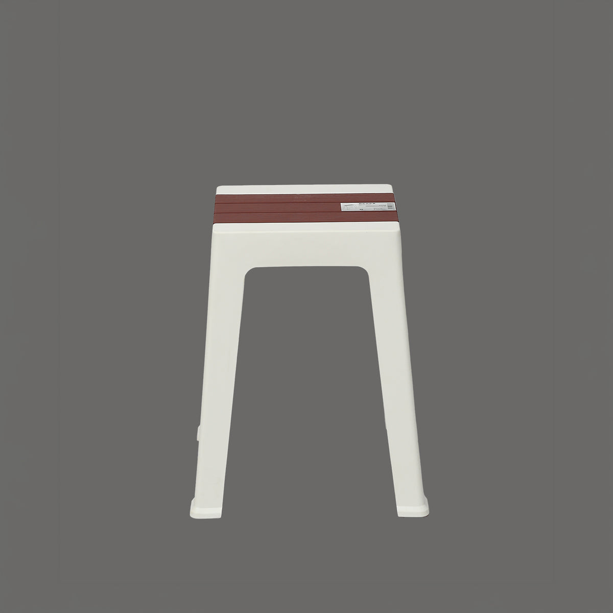 White Plastic Stool By Zodiya