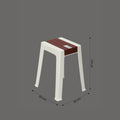 White Plastic Stool By Zodiya