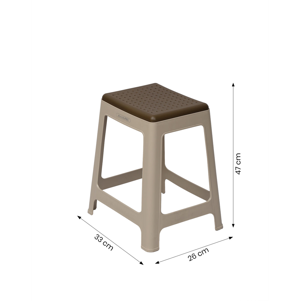 Beige Plastic Stool by Zodiya