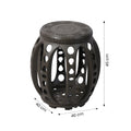 Walnut Barrel Garden Stool by Zodiya