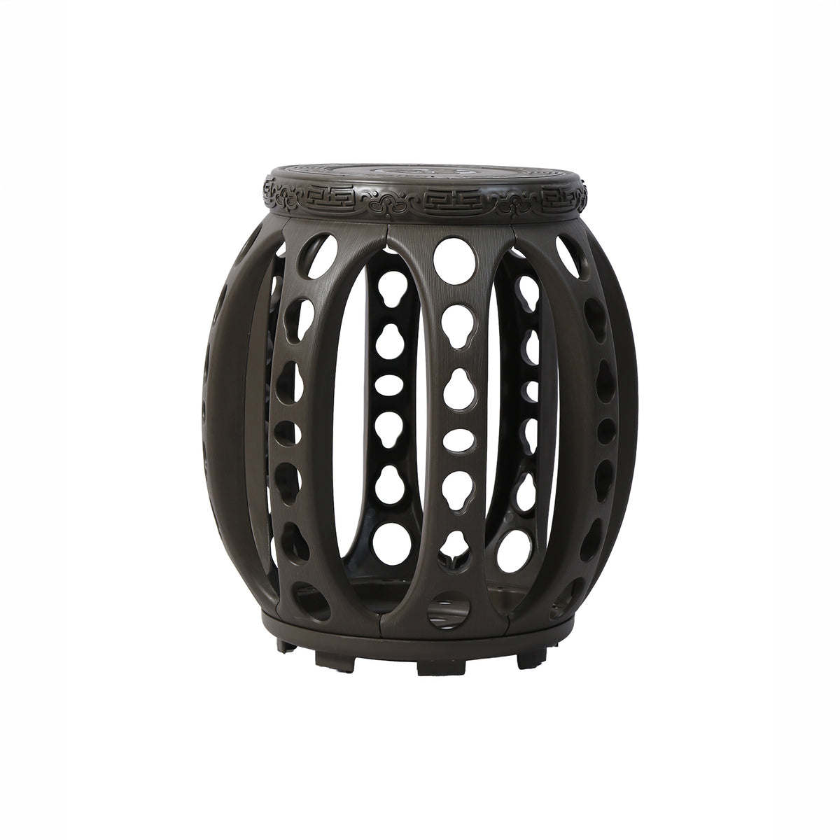Walnut Barrel Garden Stool by Zodiya