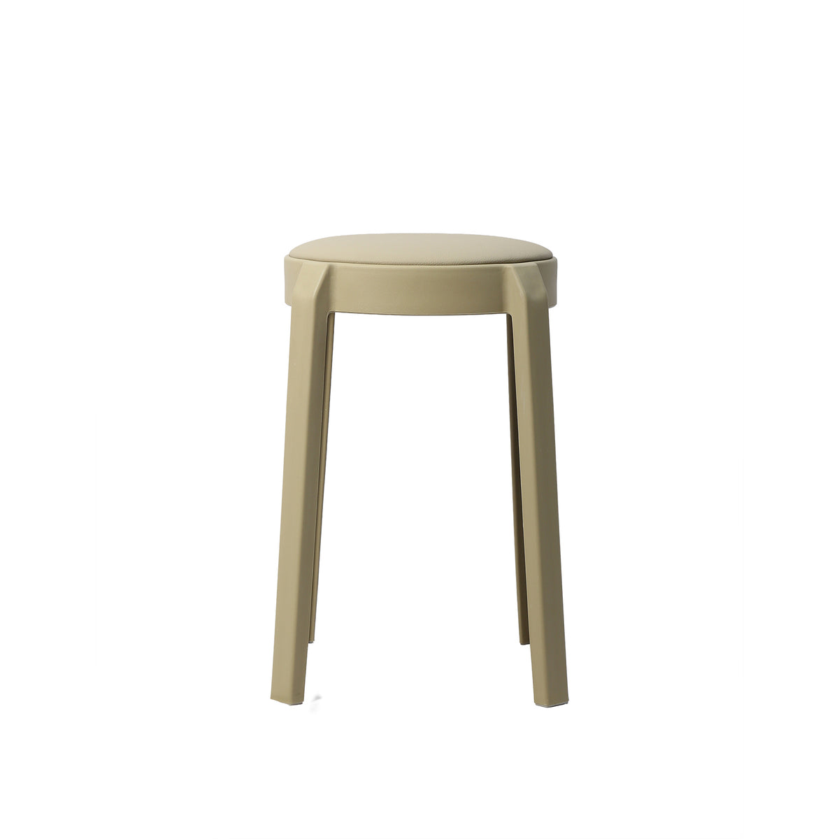 Coffee Brown Plastic Cushioned Stool By Zodiya