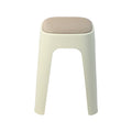 Stylish Cream Fabric Stool by Zodiya