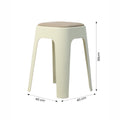 Stylish Cream Fabric Stool by Zodiya