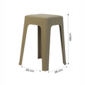 Mocha Brown Plastic Stool by Zodiya