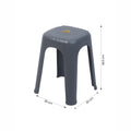 Dark Grey Plastic Stool by Zodiya