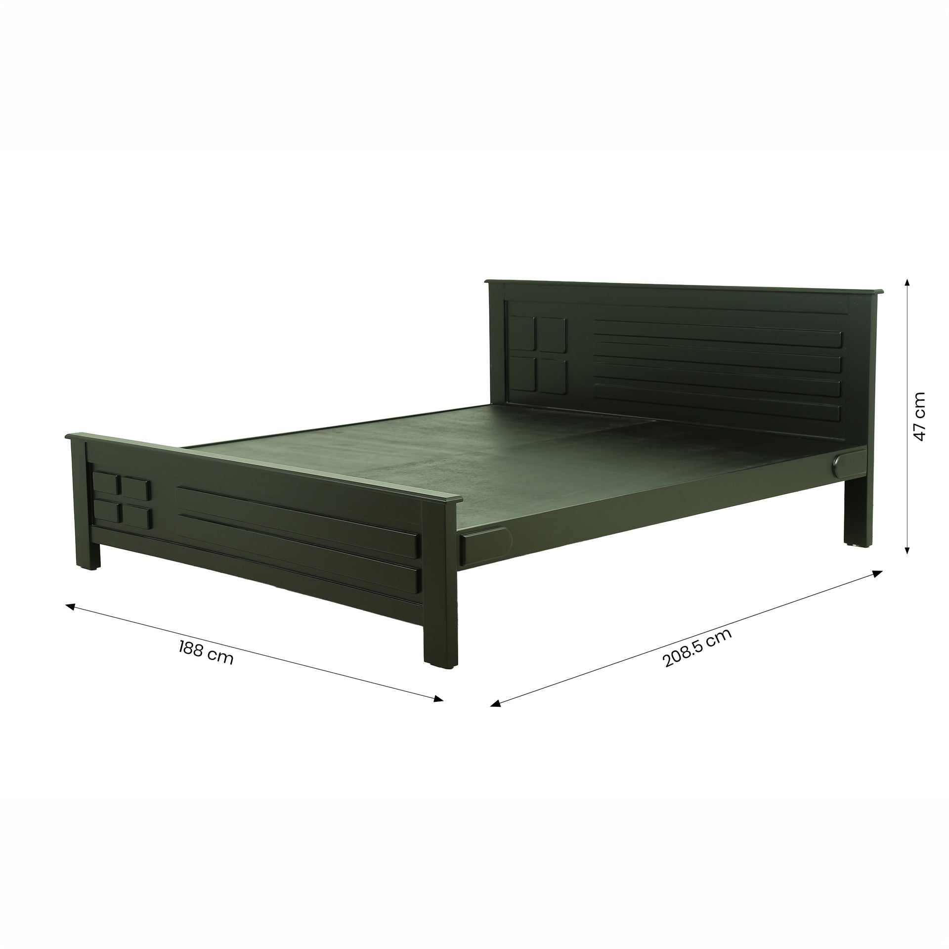 Dark Wood King Size Bed by Zodiya