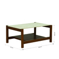 Square Wooden Marble Top Coffee Table by Zodiya