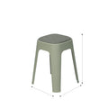 Dark Grey Fabric Seating Stool by Zodiya