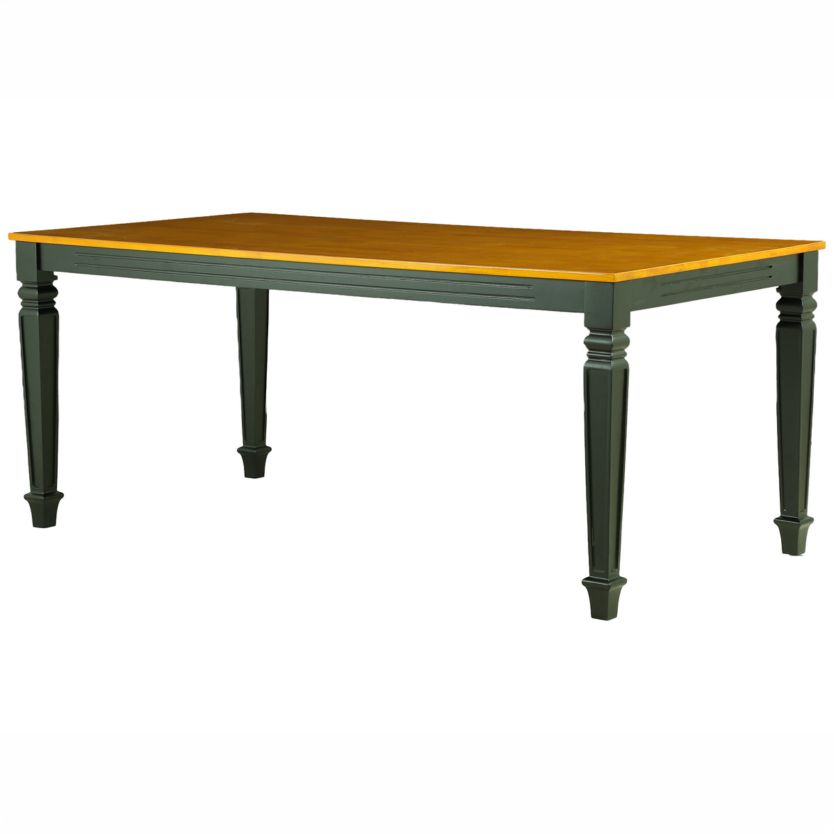 Dark Engineered Wood 6 Seater Dining Table by Zodiya