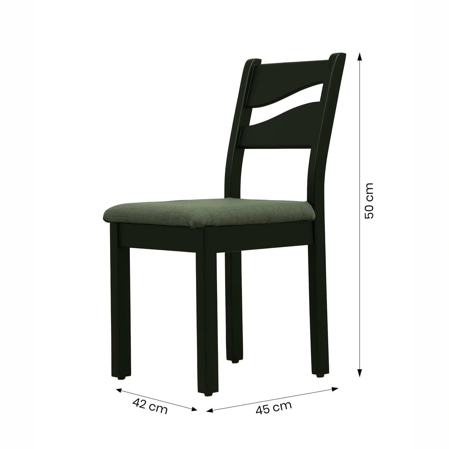 Dark Walnut Padded Dining Chair by Zodiya