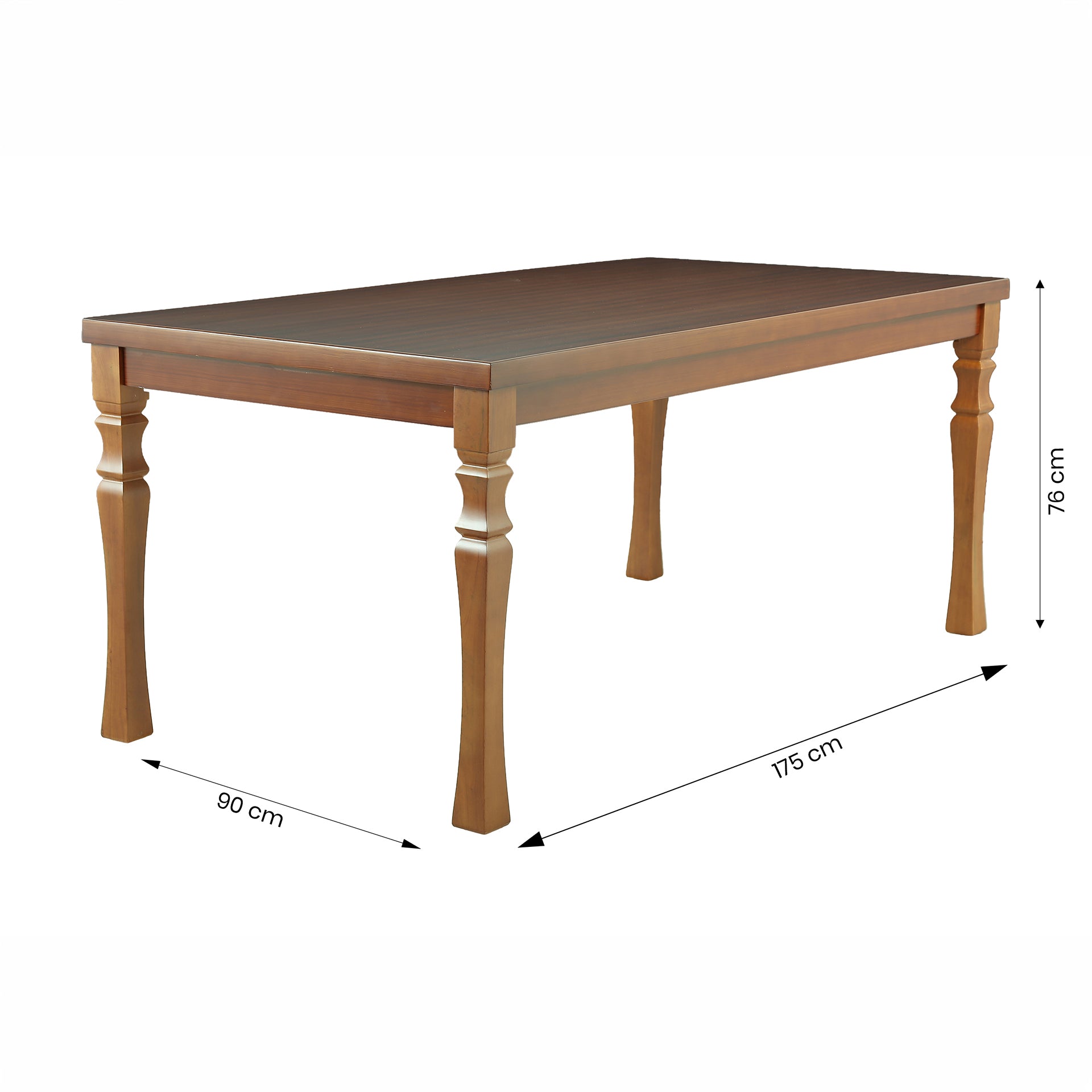 Chocolate Wooden 6 Seater Dining Table by Zodiya