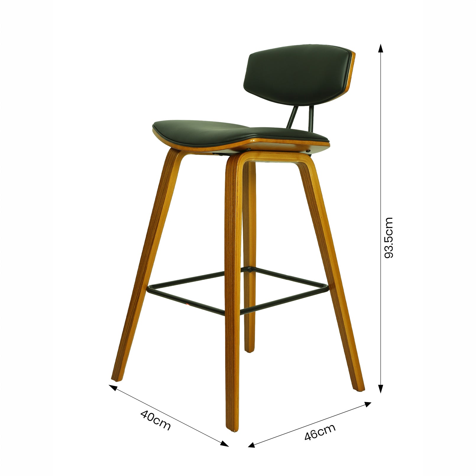 Tarno Black Bar Chair by Zodiya