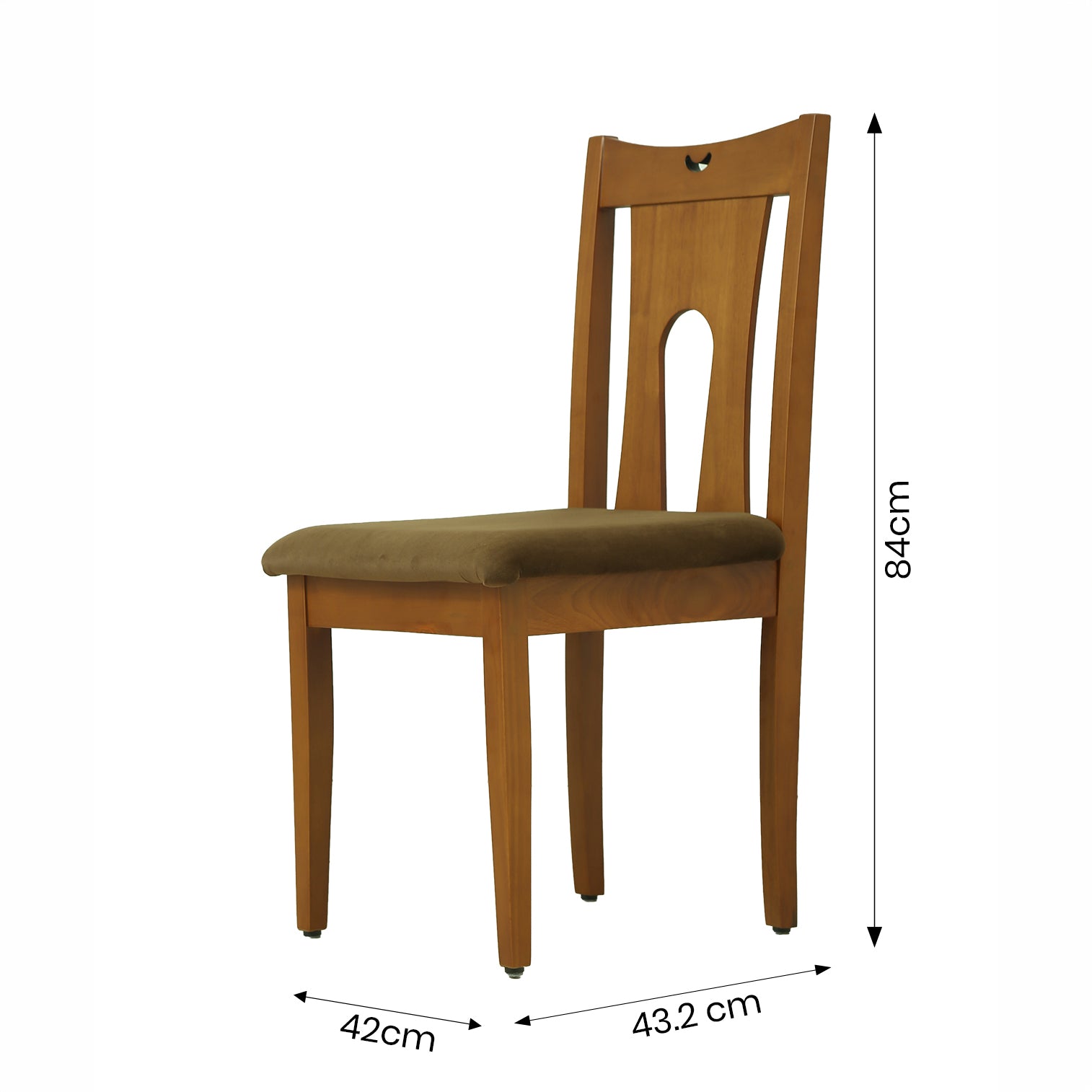 Chocolate Wooden Padded Dining Chair by Zodiya