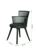 Orso Black Cushioned Arm Chair by Zodiya