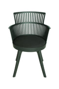 Orso Black Cushioned Arm Chair by Zodiya