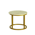 Round Marble Nesting Coffee Tables (Set of 3, Gold )by Zodiya