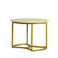 Round Marble Nesting Coffee Tables (Set of 3, Gold )by Zodiya