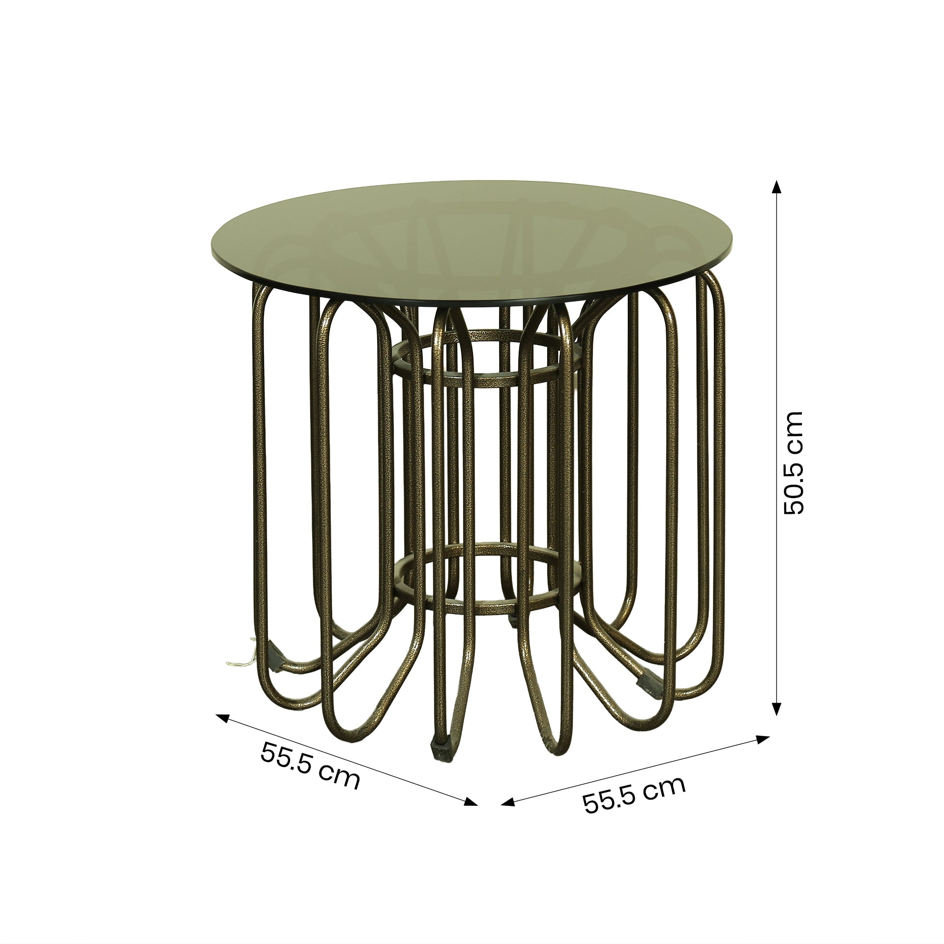 ZDY-MH41 Side Table Glass Top-2