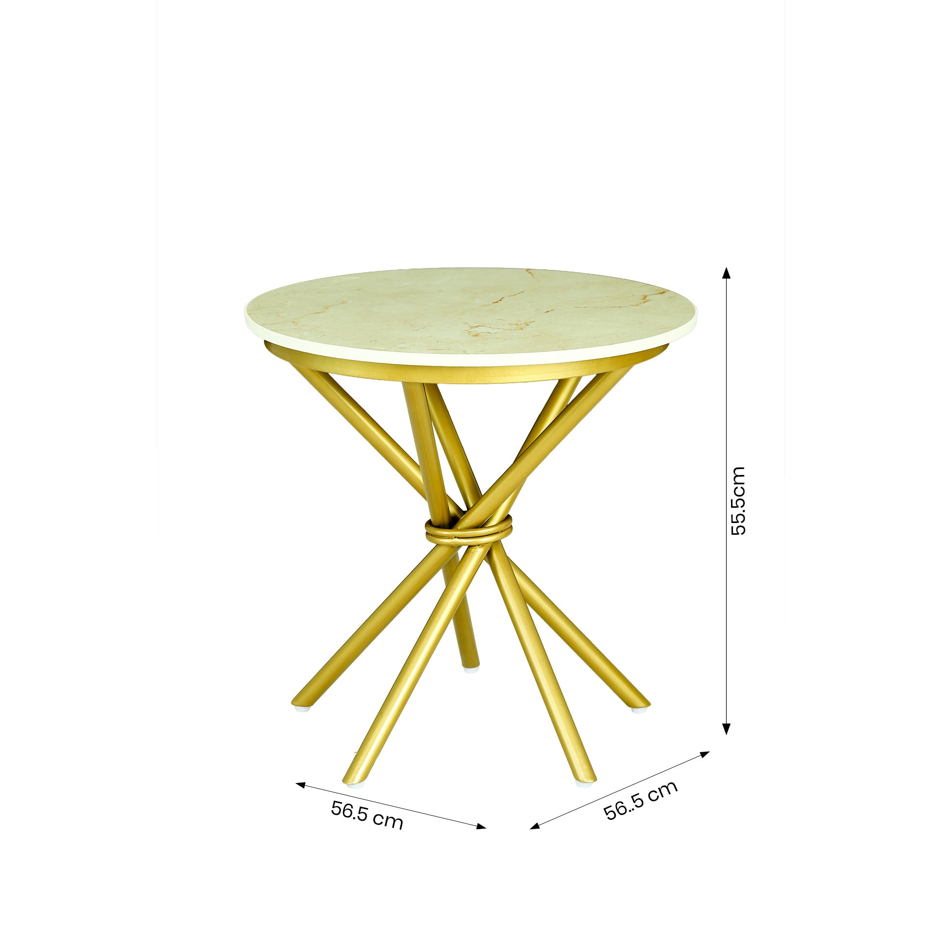 ZDY-ATP05-Side Table MG Metal with Artificial Marble 56.5x56.5x55.5-2