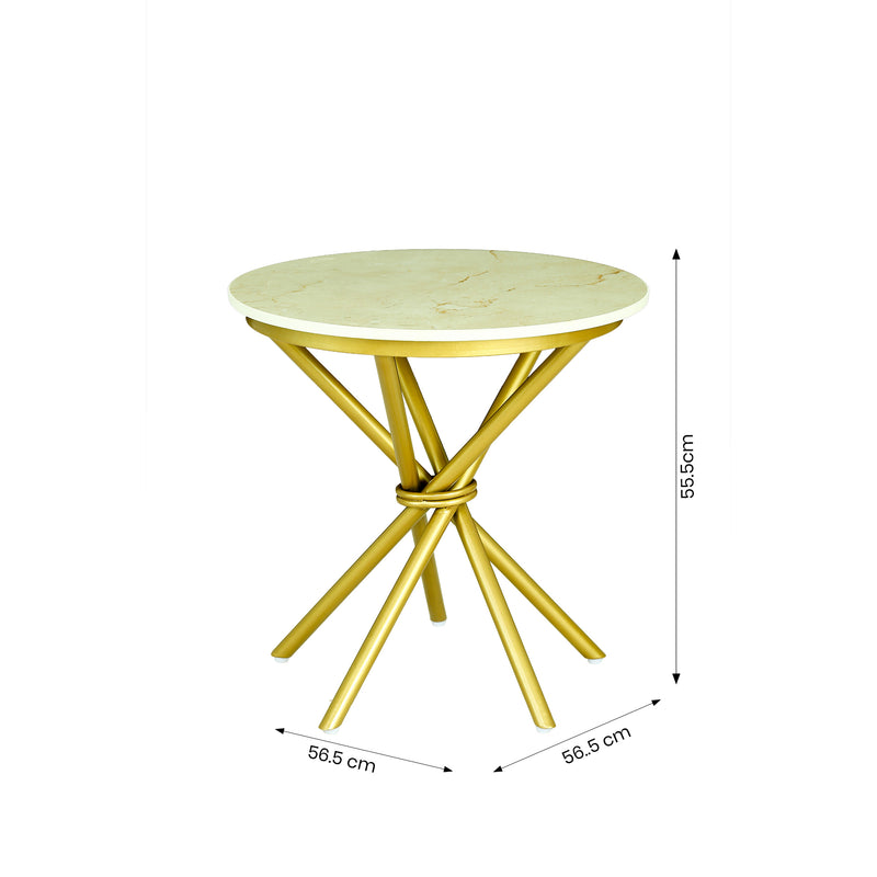 ZDY-ATP05-Side Table MG Metal with Artificial Marble 56.5x56.5x55.5-2