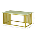 Square Marble Coffee Table (Gold) by Zodiya
