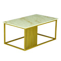 Square Marble Coffee Table (Gold) by Zodiya